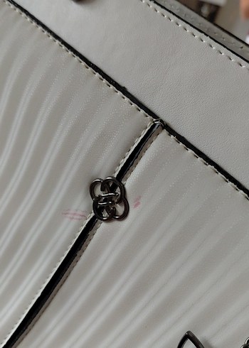 Beyaz Kadın Omuz Çantası - Parisian Stil Marmara temsilidir - Görsel 4