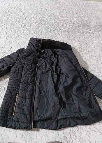 Gri çocuk Midi Kışlık Mont Fermuarlı - Görsel 3