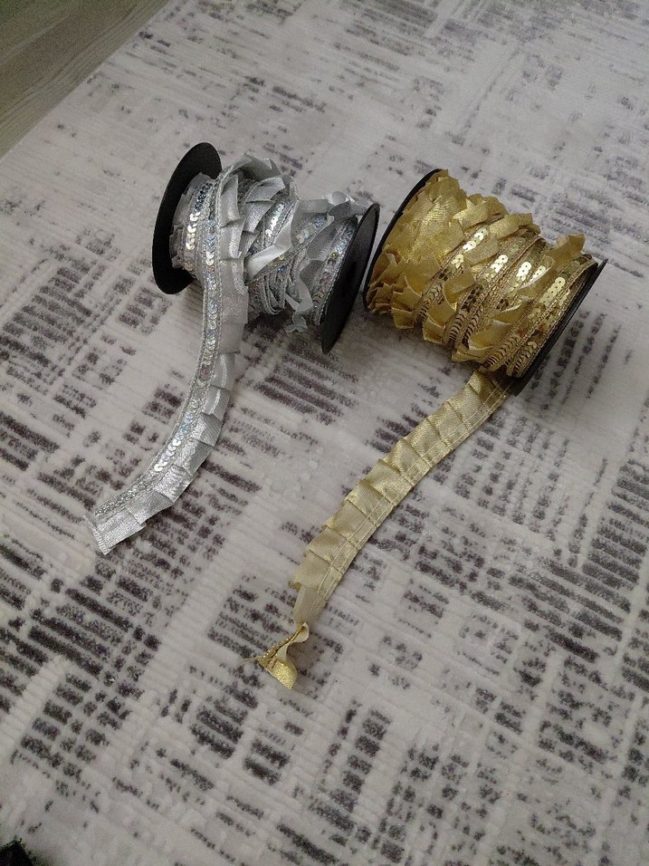 Altın Renkli Parlak  Süsleme Şeritleri - Görsel 3