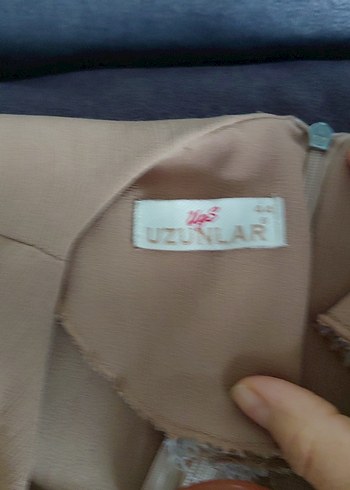 Bej Düğmeli Kadın Keten Bluz - Görsel 3