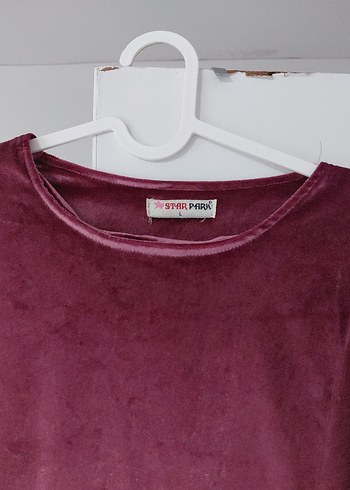 Bordo Kadın Uzun Kollu kadife Elbise - Görsel 4