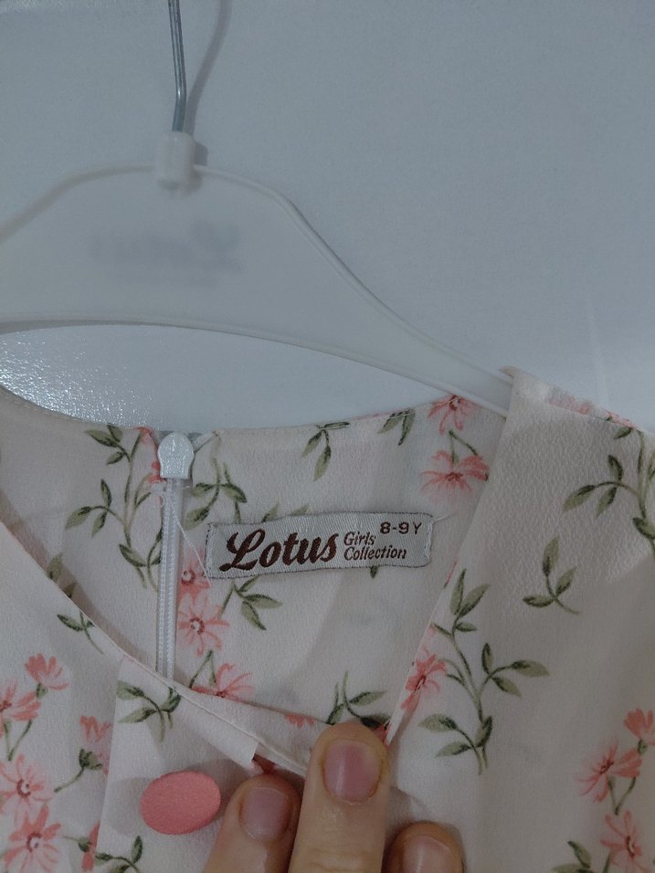 Beyaz Çiçekli Kız Çocuk Elbisesi - Görsel 4