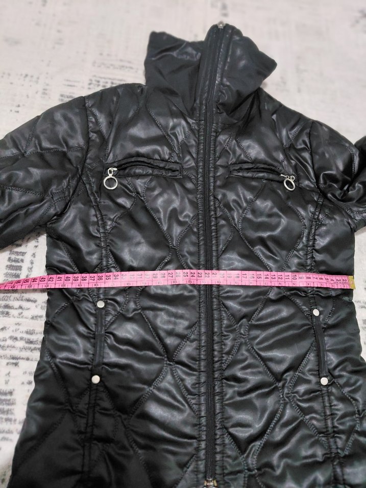 Siyah Fermuarlı Yüksek Yakalı Kadın Ceket - Görsel 5