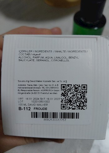 David Walker Yeşil Parfümü 100 ml - Görsel 3