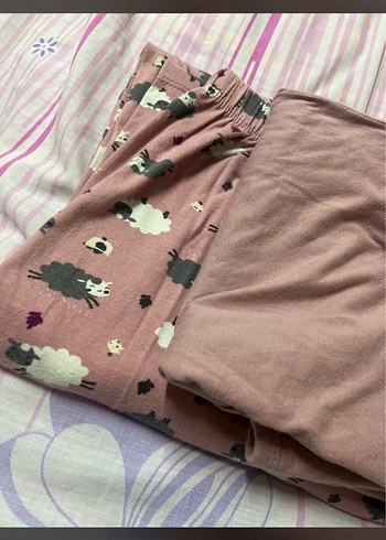 Pembe Baskılı Rahat Kadın Pijama Altı - Görsel 2