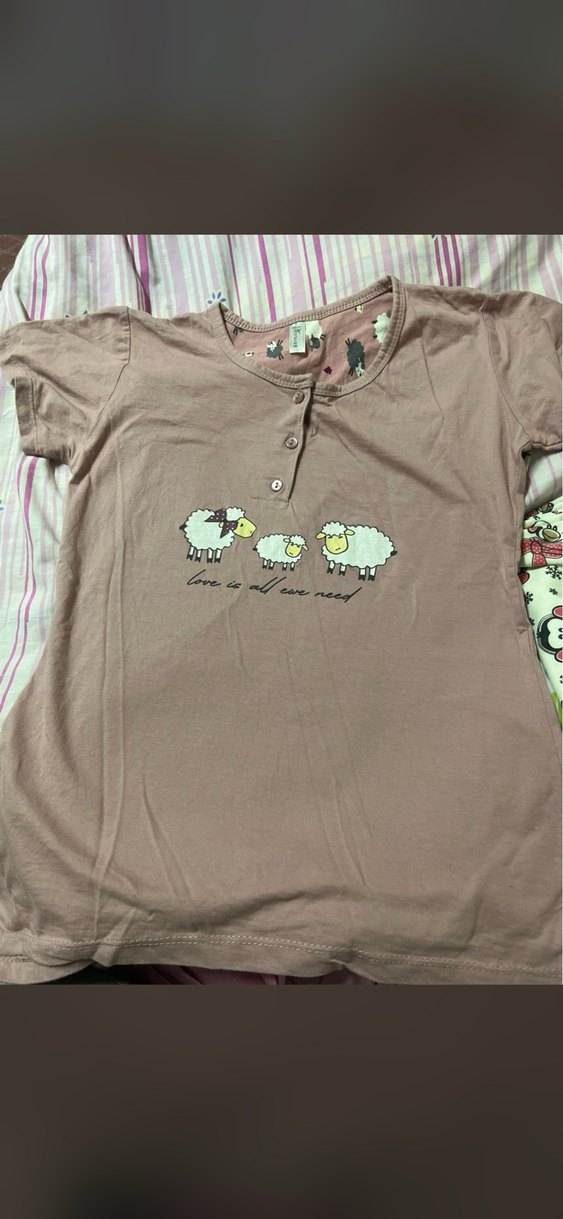 Pembe Baskılı Rahat Kadın Pijama Altı - Görsel 3