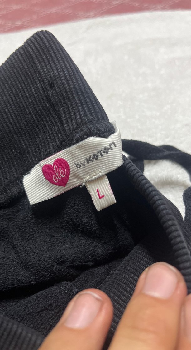 Bayan Siyah Kemerli Rahat Eşofman - Görsel 3