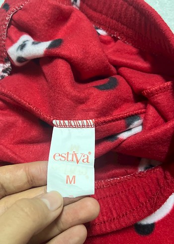 Kız Çocuk Kırmızı Panda Desenli Rahat Pantolon - Görsel 4