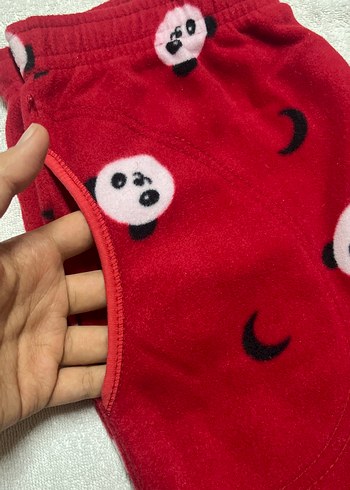 Kız Çocuk Kırmızı Panda Desenli Rahat Pantolon - Görsel 3