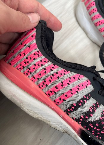 Pembe Siyah Bağcıklı Kadın Spor Ayakkabı - Görsel 2