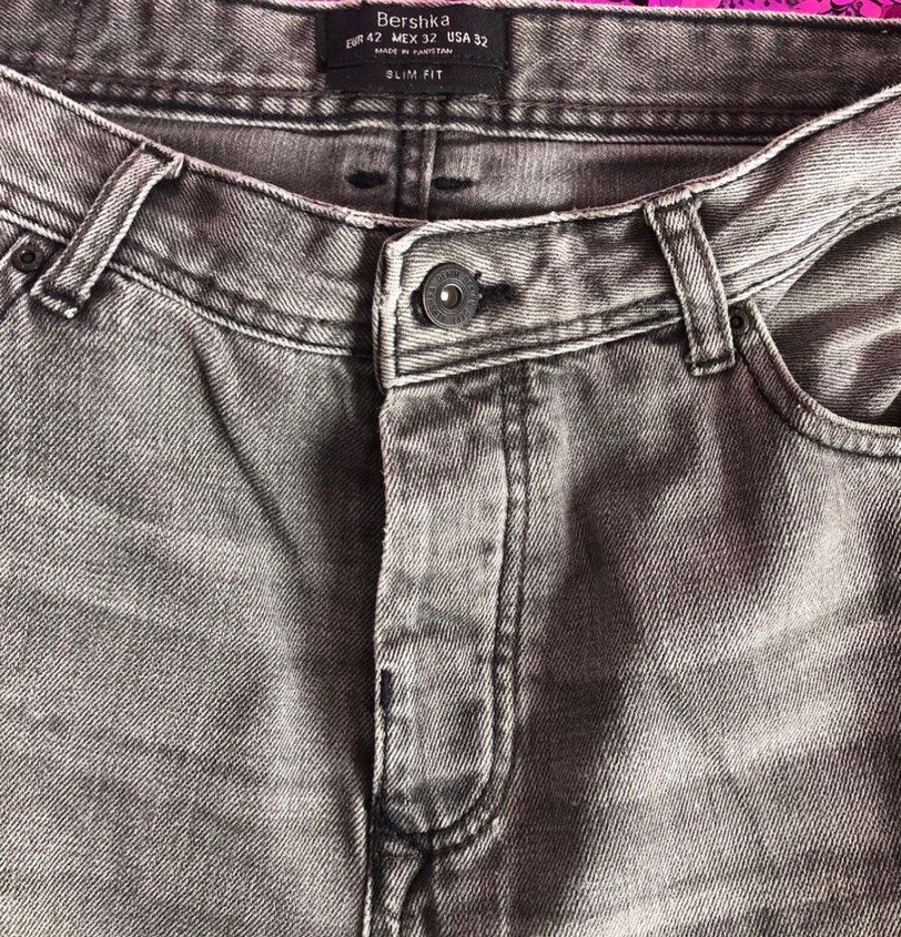 BERSHKA ERKEK GRİ ESKİTME JEAN PANTOLON (32) - Görsel 3