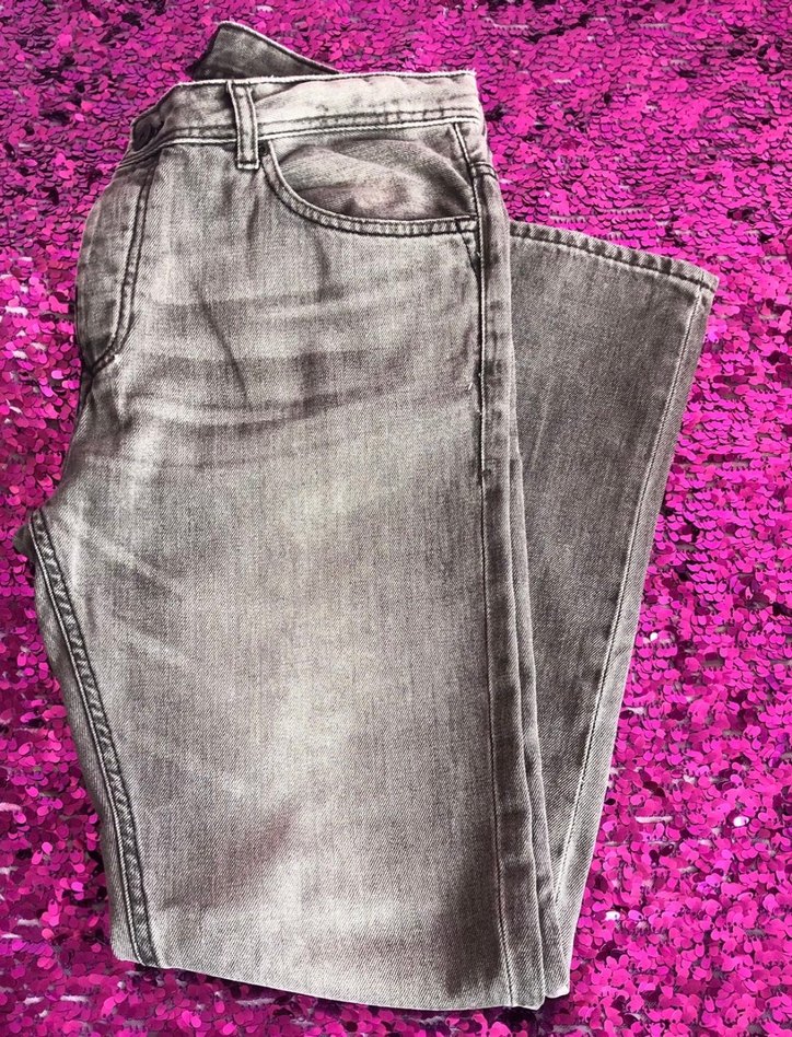 BERSHKA ERKEK GRİ ESKİTME JEAN PANTOLON (32) - Görsel 4
