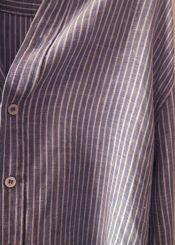 MANGO CASUAL SLIM FIT ÇİZGİLİ ERKEK GÖMLEĞİ (L) - Görsel 2