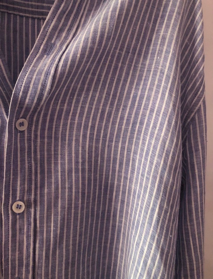 MANGO CASUAL SLIM FIT ÇİZGİLİ ERKEK GÖMLEĞİ (L) - Görsel 2