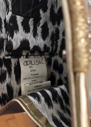 ADİL IŞIK ALTIN RENGİ DERİ KADIN ÇANTA PORTFOY - Görsel 3