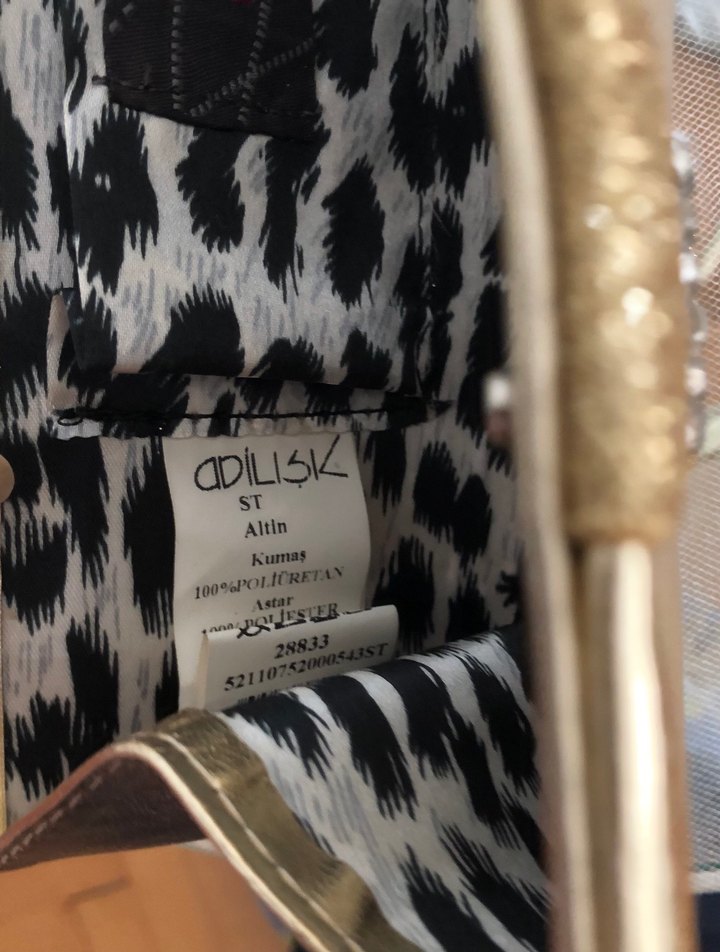 ADİL IŞIK ALTIN RENGİ DERİ KADIN ÇANTA PORTFOY - Görsel 3