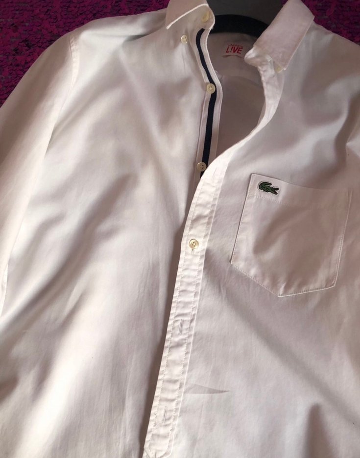 LACOSTE LIV BEYAZ ERKEK GÖMLEĞİ (40) - Görsel 4