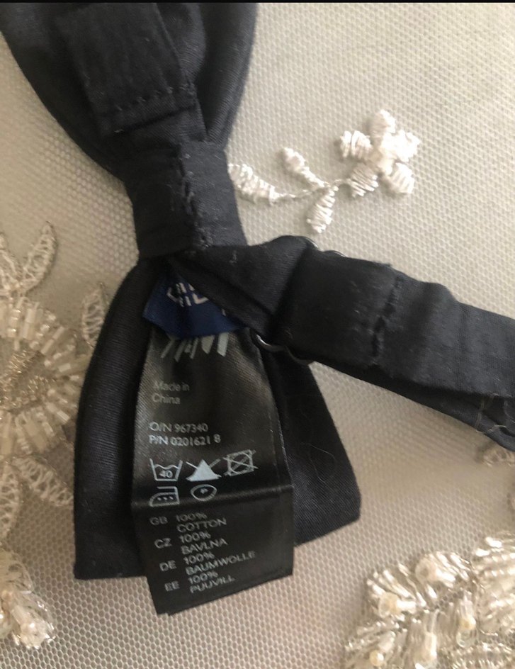 H&M DÜZ SİYAH ERKEK PAPYON - Görsel 3