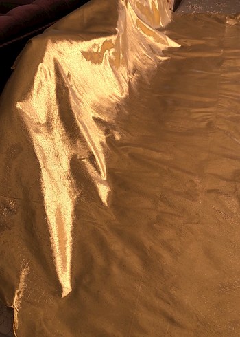 Parlak Altın Renkli Bohem Tarzı Masa örtüsü - Görsel 4