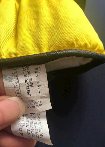 Erkek Sarı Kayak Eldiveni Velcro Bantlı - Görsel 5