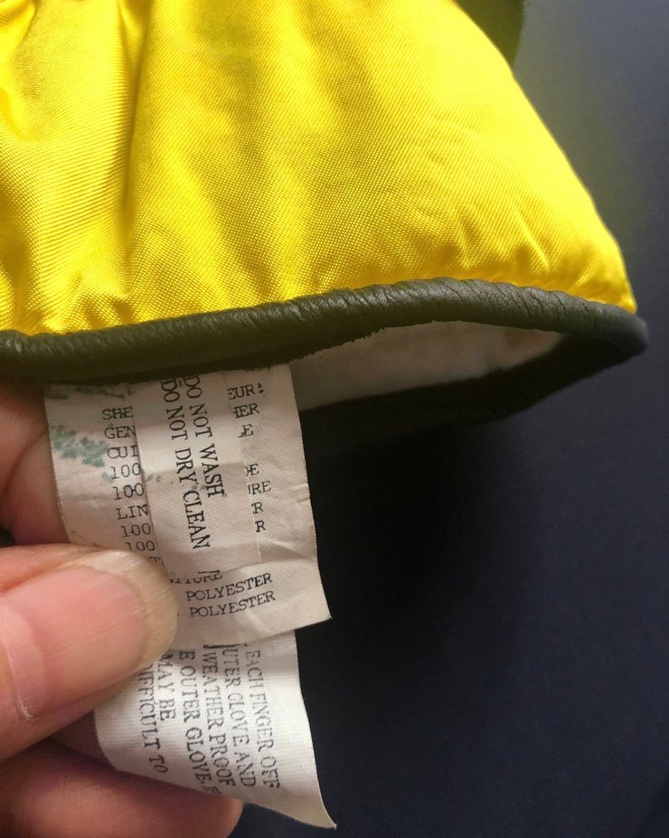 Erkek Sarı Kayak Eldiveni Velcro Bantlı - Görsel 5