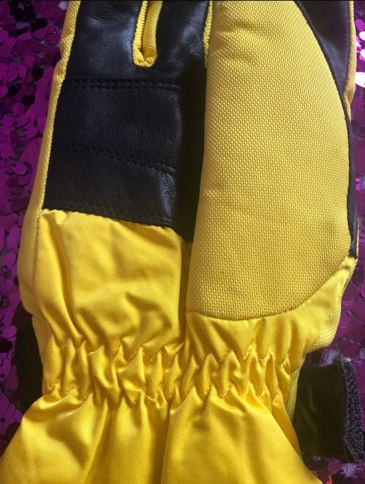 Erkek Sarı Kayak Eldiveni Velcro Bantlı - Görsel 4