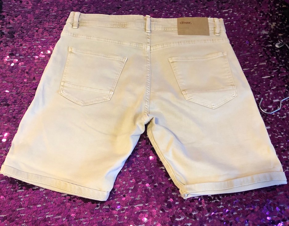 Zara Bej Kısa Denim Erkek Şort - Görsel 5