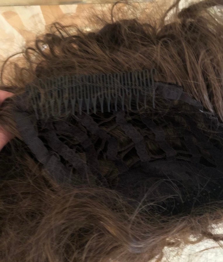 KAHVERENGİ İÇİ TARAKLI TAM BAŞ PERUK - Görsel 5