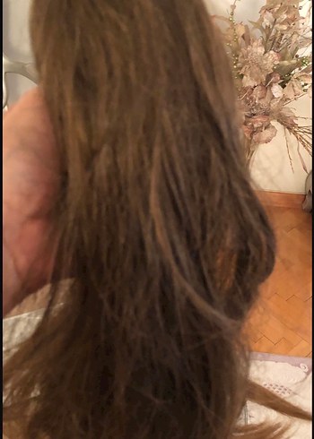 AT KUYRUĞU TOKALI KAHVERENGİ PERUK - Görsel 4