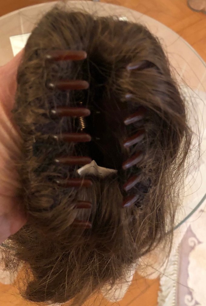 AT KUYRUĞU TOKALI KAHVERENGİ PERUK - Görsel 5