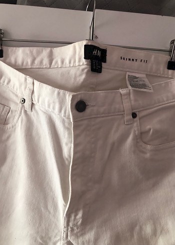 H&M Erkek Beyaz Jean Pantolon(34) - Görsel 3
