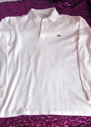 Lacoste Beyaz Uzun Kollu Polo Tişört - Görsel 3