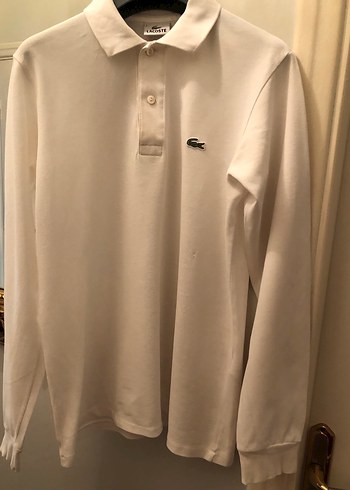 Lacoste Beyaz Uzun Kollu Polo Tişört - Görsel 5