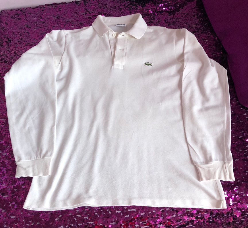 Lacoste Beyaz Uzun Kollu Polo Tişört - Görsel 3