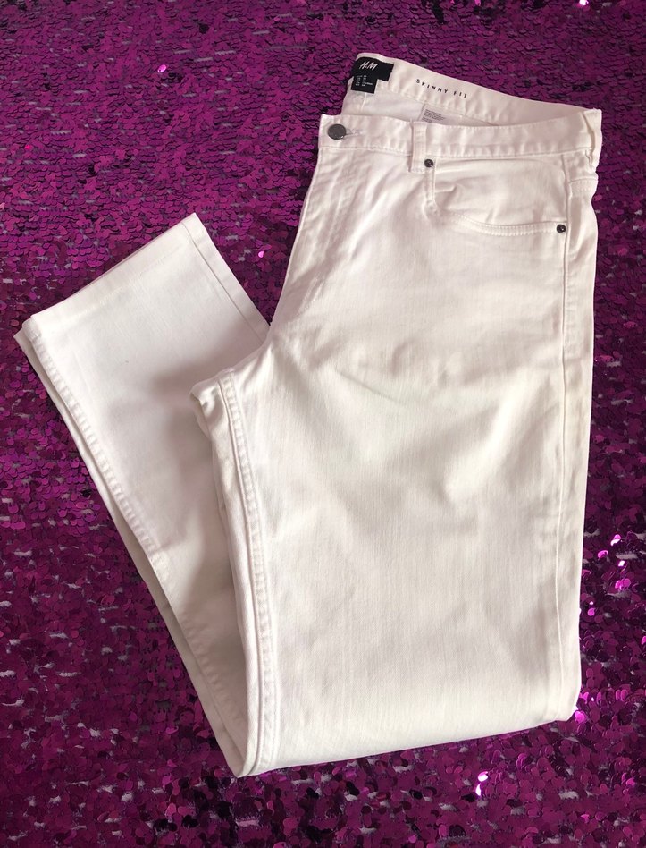 H&M Erkek Jean Beyaz Pantolon  (34) - Görsel 5