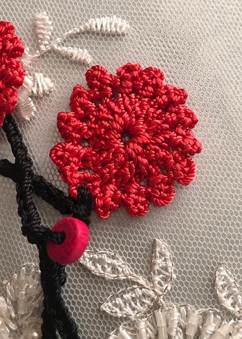 Uzun Çok Renkli Boncuklu Bohem Çiçek Aksesuar - Görsel 3