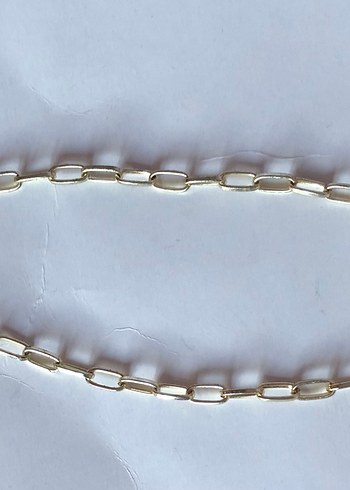 Zincir Detaylı Uzun Altın Kadın Kolye-Bileklik - Görsel 4