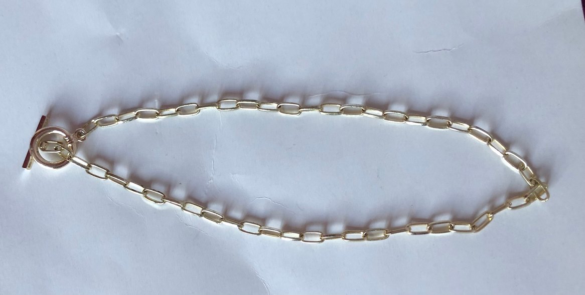 Zincir Detaylı Uzun Altın Kadın Kolye-Bileklik - Görsel 4