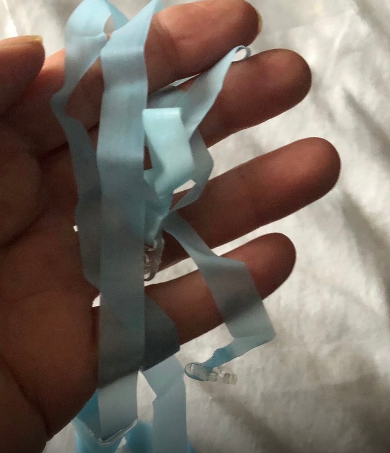 Mavi Şeffaf Sütyen Askısı - Görsel 2