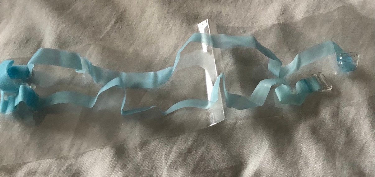 Mavi Şeffaf Sütyen Askısı - Görsel 3