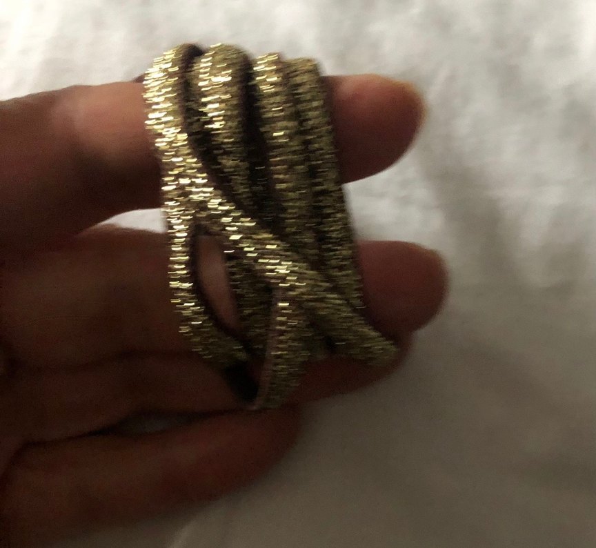 Kahve-Altın Renkli Simli Sütyen Askısı - Görsel 3