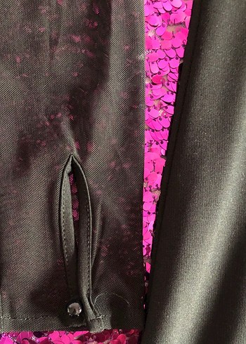 Siyah Tül Kollu Kadın Elbise(L) - Görsel 6