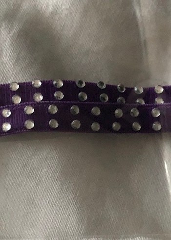 Mor Renkli Taşlı Sütyen Askısı - Görsel 4