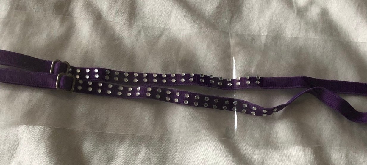 Mor Renkli Taşlı Sütyen Askısı - Görsel 5