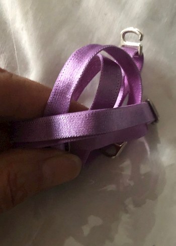 Lila Rengi Saten Sütyen Askısı - Görsel 2