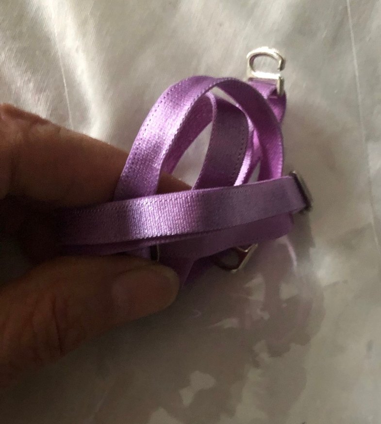 Lila Rengi Saten Sütyen Askısı - Görsel 2