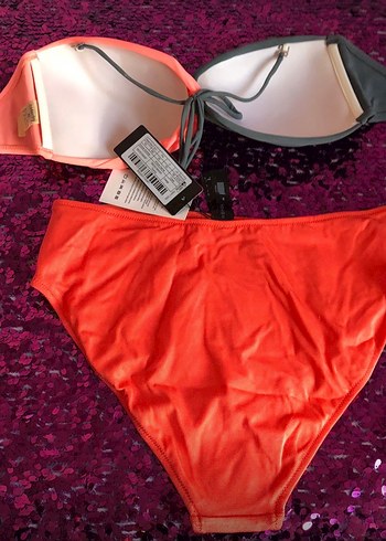 Gri-Turuncu  Bikini Üstü (42-85) - Görsel 5