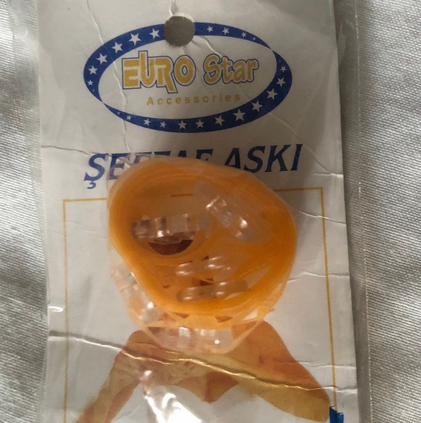 Turuncu Rengi Şeffaf Sütyen Askısı - Görsel 2