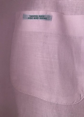 Sctch&Soda Düğmeli Beyaz Keten Erkek Gömlek (L) - Görsel 4