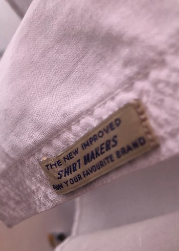 Sctch&Soda Düğmeli Beyaz Keten Erkek Gömlek (L) - Görsel 6